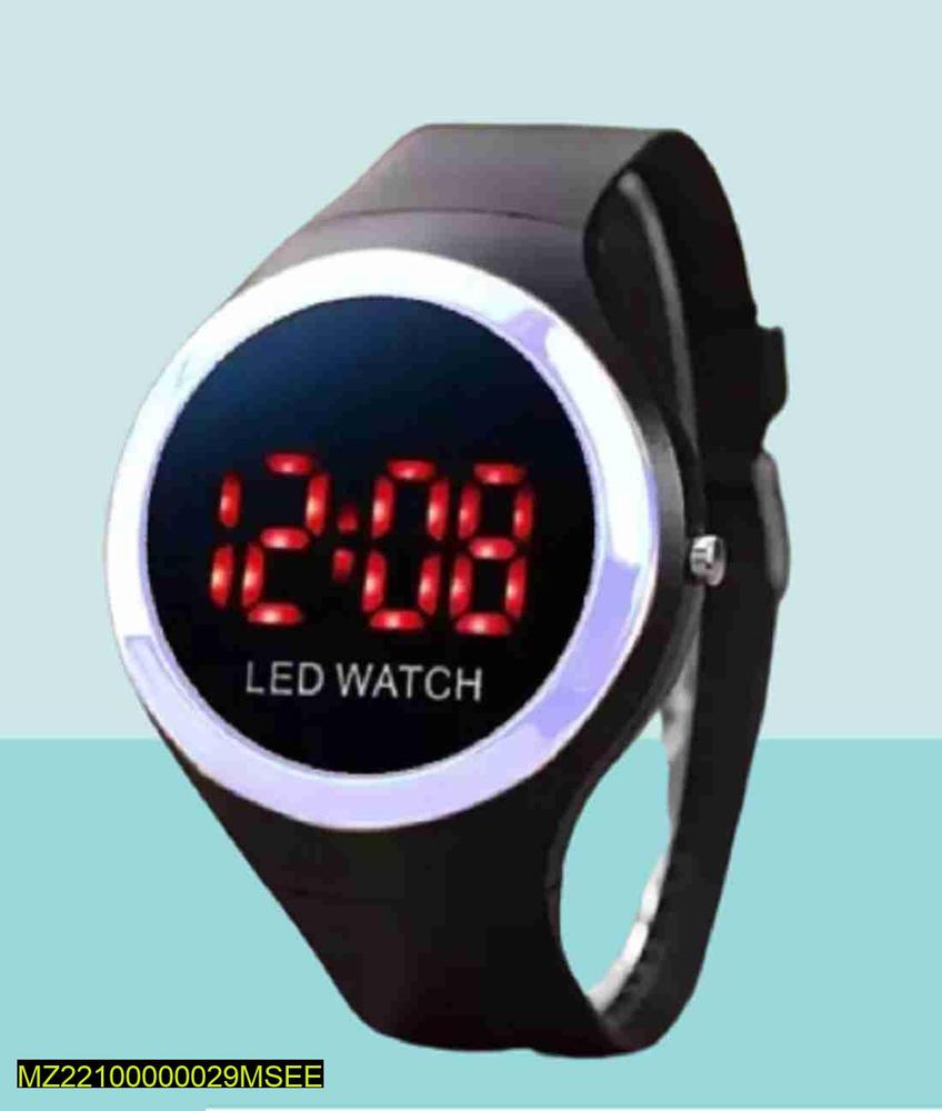 LED Smart Watch Black Silicone 50ml Adjustable 5-8Yrs